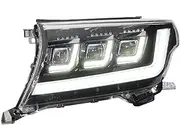 Headlights DRL Day Run Light LED Bi Xenon Bulb Fog Lights Car Accessory LC200 Head Lamp Compatible With Toyota Land Cruiser 2008-2015
