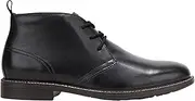 [Hush Puppies] Harbour Boots Mens Lace Up Shoes Leather Black Burnish 14 EE - Extra Wide Desert 15 US