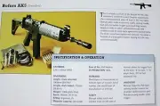 Bofors AKS Assault Rifle Gun Picture Out of Print Spec Sheet Article Decor