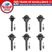 Set of 6 Ignition coil + Spark Plug Compatible with Honda Passport Isuzu Amigo (for: Isuzu)