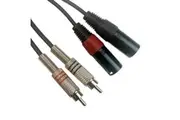 ACL Dual RCA Male to Dual XLR Male Heavy Duty 2 XLR t0 2 RCA phono plug HiFi Stereo Audio Connection Microphone Interconnect Cable 6 meter