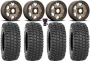 Fuel Block Beadlock 15" Wheels Br 35" XCR350 Tires Polaris RZR XP 1000 / PRO XP