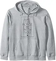 [STAR WARS] May The Force Be With You Rebel Logo Zip Hoodie