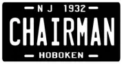 Frank Sinatra Rat Pack CHAIRMAN 1932 Hoboken New Jersey License plate