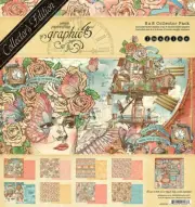 Graphic 45 - Imagine CE - 8x8 Paper Pack with Stickers Scrapbook Journal