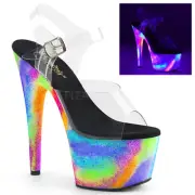 Pleaser Adore-708GXY Clubwear Exotic Dancing 7" Heel Ankle Strap Platform Sandal