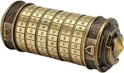Da Vinci Code Mini Cryptex Lock Puzzle Box with Hidden Compartments for Notes Paper Money Rings Jewelry, Interesting Creative Romantic Birthday