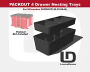 4-Drawer Nesting Trays | Milwaukee PACKOUT Tool Box 48-22-8444