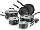 T-Fal Advanced Nonstick Cookware Set 12 Piece, Oven Broiler Safe 350F, Kitchen C