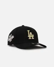 [New Era] New Era Los Angeles Dodgers 'Gold Medal Badge' 9forty A-frame Snapback Black/white/green - Size ONE ONE White/Black/Gre
