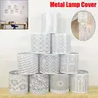 Metal Floral Table Ceiling Pendant Light Shade White Drum Lampshade Lamp Cover