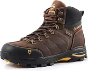 [SUREWAY] Men's 6" Soft/Steel Toe Heavy Duty Waterproof Work Boot,Roofing,Hunting,Leather,Lace Up,EH Construction Industrial Ankle Safety Men Work Boots,Slip Resistant Comfortable Outsole