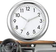 BORATO Glowing Small Analog Car Dashboard Clock - Quartz, Stick On Clock for Car Dashboard Boat Bike
