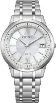 CITIZEN EXCEED CB1140-61D 38mm Titanium Eco-Drive Radio Solar Watch Silver NEW