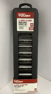 Hyper Tough 11-Piece 1/2" Drive Deep Socket Set