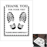 RUENXG White Car Paper Floor Mats 12Pcs Temporary Cars Floor Protector Vehicles Disposable Floor Pads Thank You Mats for Car Detailing Auto Dealership Temporary Sticky 19"x15.6"