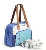 Vera Bradley Cool Lagoon Go Anywhere Carry-On Lighten Up Travel Bag Birds NWT