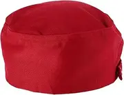 [Holibanna] Cooking Hat Breathable Polyester Chef Cap Unisex Design for Japanese Western Restaurants Staff Uniform Red