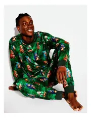 [Kenji] Bear With Me Cosy Knit PJ Set in Green