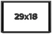 29x18 Shadow Box Frame Black | 1 inches Deep Real Wood Contemporary Shadowbox Di