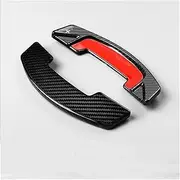 Car Steering Wheel Shift Paddles for Land Range Rover and Jaguar, Shift Paddle Car Accessories Carbon Fiber Car Steering Wheel Paddle Shifter Extensions Cover HTEOPOEKFR(Black)