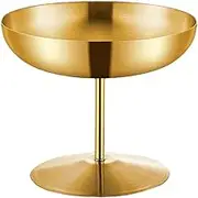 Generic Stainless Steel Ice Cream Bowl with Base Dessert Cup Home Decoration Salad Cup Parfait Ice Cream Bowl Trifle Bowl for Household Party Wedding, 250ml