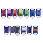 Elastic Rubber Lace - 5 Colors Silicone Shoelaces 12 pcs Laces Shoes Accessories