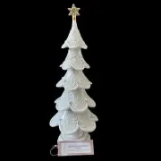 18in Snowy Gingerbread Lace Tree White Christmas Decor by Cupcakes & Cashmere