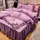 Sheet Sets deep Pockets,Bed Skirt 4 Sets of Summer Days Silk Bedding-6_2.0M Bed