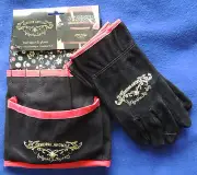 Simplicity Genuine Article Durable Tool Apron & Gloves Cynthia Rowley Black/Red