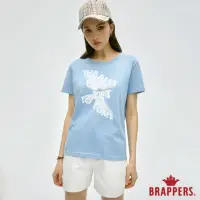 在飛比找momo購物網優惠-【BRAPPERS】女款 漸層字母圓領T恤(水藍)