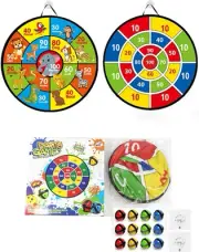 Children'S 66Cm Foldable Dart Board with 12 Sticky Balls, Indoor and Outdoor ...