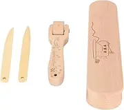 Baxnore Tailor Clapper Set, 3 Piece Professional Sewing Tools with Seam Roller Point Turner, Beech Bamboo Wood for Quilting Garment Pressing