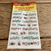 Vintage TREND 105 Stinky Stickers Scratch 'n Sniff Candy Cane Christmas T-83005