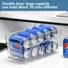 2-Tiers Fridge Organiser Stackable Beverage Holder Can Rack Refrigerator Kitchen