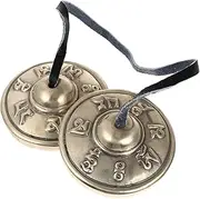 JOINPAYA Copper Handmade Cymbal Bell Chic Percussion Instrument for Meditation and Yoga Durable Religious Supply for Mindfulness and Sound Healing