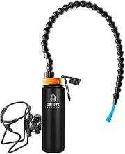 Giraffe Bottle Tower XL Hands Free Drinking System, Insulated Stainless Steel Bottle, with Round Tube Mounted Bottle Holder (Length 30 in / 76 cm)