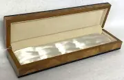 CASKET,SMALL PET,11"x3",PROTOTYPE,LACQUERED WOOD,BRASS HINGED,POLYESTER,LIZARD?
