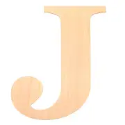 12" Wooden Letter Letter J Shape Cutout Unfinished Large Wood Alphabet Letter
