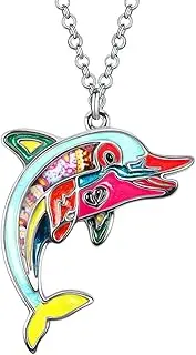 [DUOWEI] Enamel Tentacle Octopus Necklace Ocean Animals Pendant for Women Girls Charms Ocean Jewelry Gifts