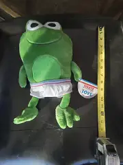 ANIMALS IN UNDIES TIGHTY WHITEY TOYS STUFFED PLUSH FROG NEW NWT 14.5"