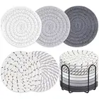 10 Pieces Coasters for Drink Absorbent, 5 Colors Drink Coasters with Holder,