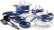 Diamond Infused Ceramic Nonstick Cookware Set, Nonstick Cookware 12 Piece Set