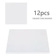 12x Square Cake Board 9" Thickess 0.6cm MDF Base White Boards Wedding Birthday