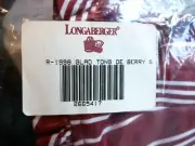 New Longaberger Berry Red Stripe Liner for Glad Tidings