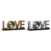 Table Clock Dkd Home Decor Love Copper 39 x 8 x 15 Cm Silver Iron Loft 2 Units
