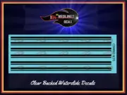 1/64 Classic Black Racing Stripes Decal Set SCR-0886D