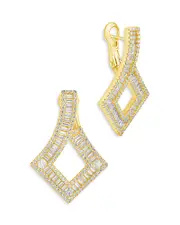 Sterling Forever Amina Cubic Zirconia Drop Earrings in 14K Gold Plated