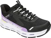 [Skechers] Girl's Glide-Step + Vista Sneaker, Black, 2 US