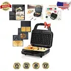 Versatile 3-in-1 Sandwich and Waffle Maker with Easy Clean Non-Stick Plates